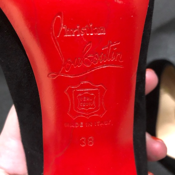 Christian Louboutin black suede heels - Picture 3 of 5